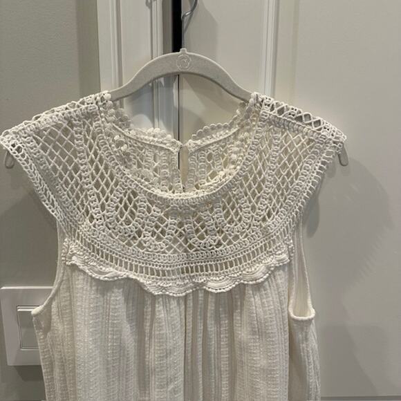 Meadow Rue By Anthropologie Sierra Crochet Tank Size: L Color: Ivory - Picture 4 of 10